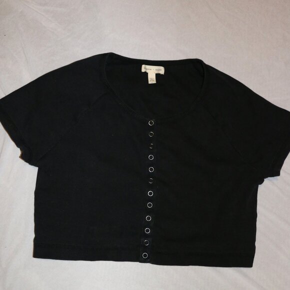 Silence + Noise black crop top - Picture 2 of 3